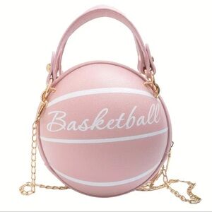 Crossbody, NEW, Lightweight Basketball Design Bag: Super Cute Round Bag,…